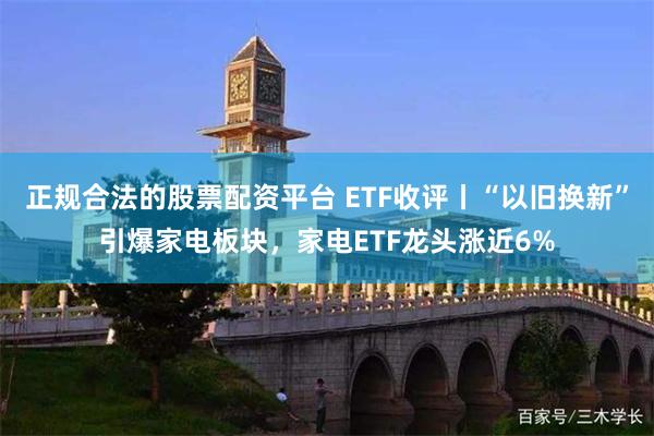 正规合法的股票配资平台 ETF收评丨“以旧换新”引爆家电板块，家电ETF龙头涨近6%